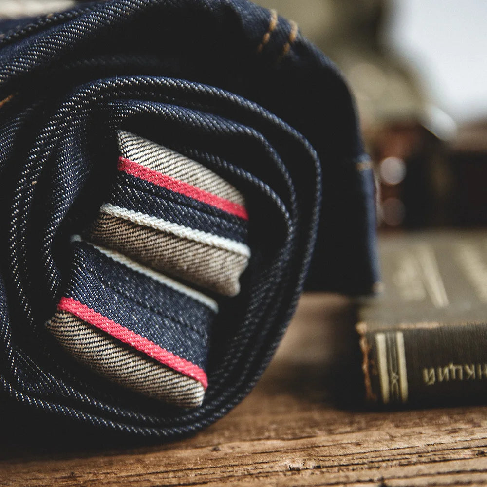 MADEN Men’s Midweight Denim Cargo Pants – Casual Full-Length Jeans with Pockets for Everyday Wear