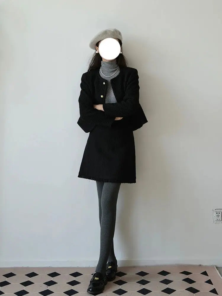 Miss Tough Women's Casual A-Line Mini Dress with Bow, Ruched & Lace Decoration – Autumn/Winter Collection