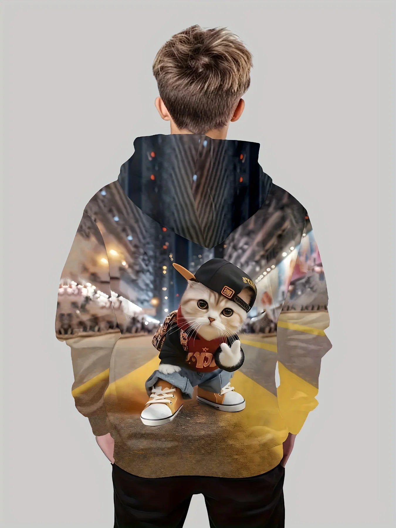 Colorful Cartoon Print Kids Sweatshirt – Casual Pullover for Boys & Girls (Ages 3–12)