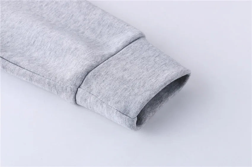 NoEnName_Null Casual Fleece Hoodie for Men – Autumn & Winter Print Design