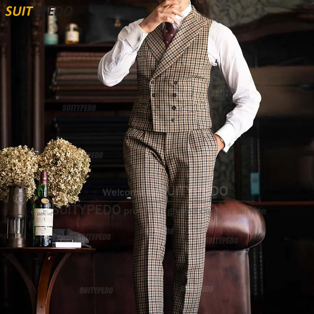 TPSAADE Men’s Smart Casual 2-Piece Suit – Stylish Wedding Jacket & Pant Set