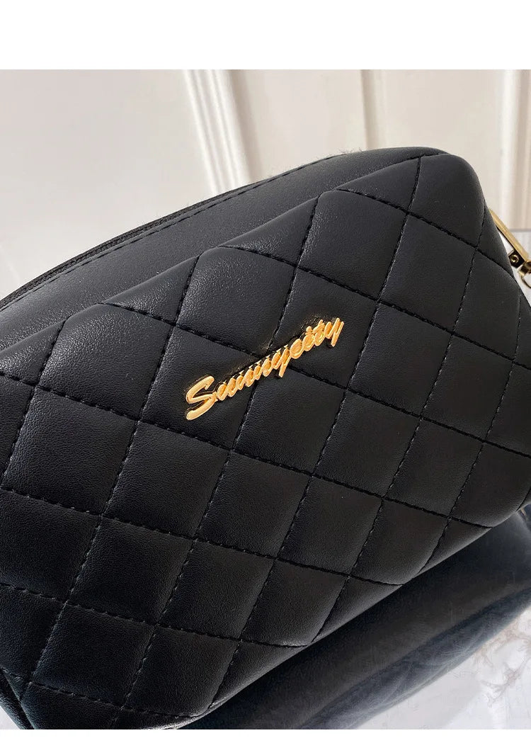 NoEnName_Null Canvas Shoulder Bag for Women – Stylish Square Shape with Organic Cotton Lining