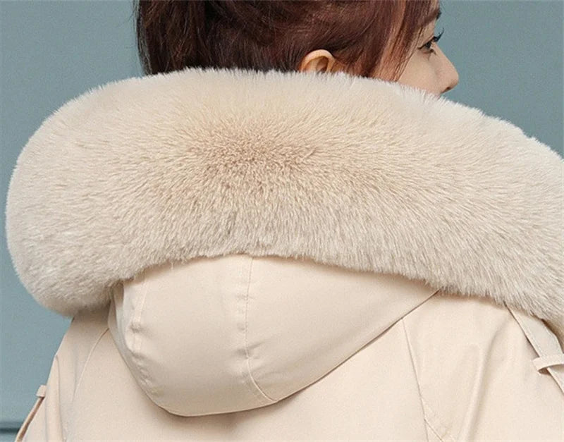 Women's Thick Hooded Winter Jacket - Warm & Stylish