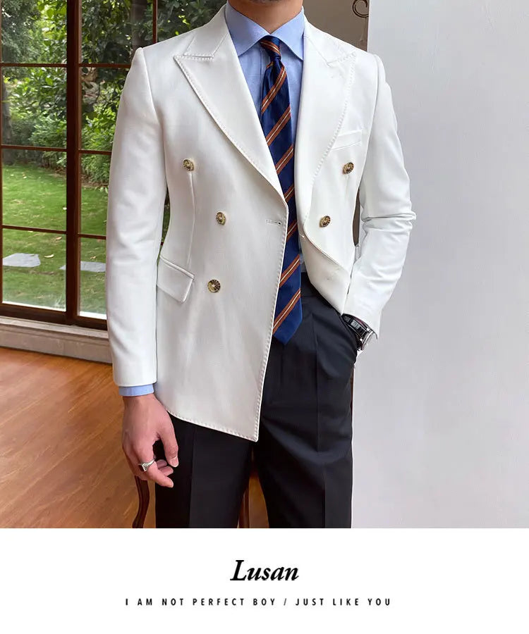 NSTOPOS Men's England Style Slim Fit Blazer - Casual & Stylish Blazer Jacket for Men