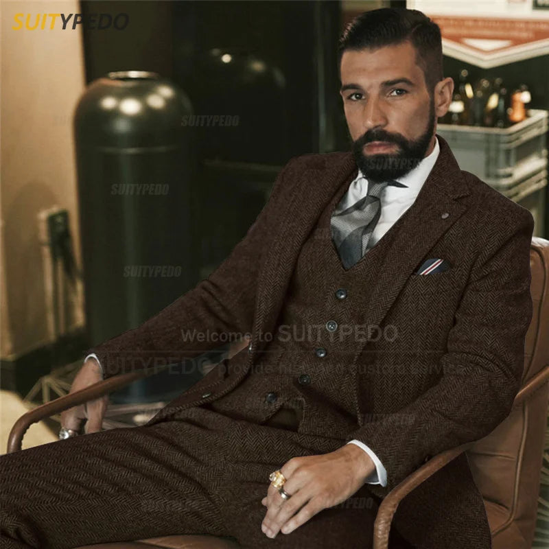 TPSAADE Men’s Smart Casual 2-Piece Suit – Stylish Wedding Jacket & Pant Set