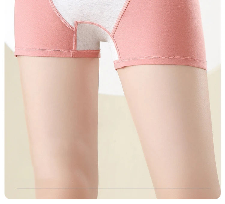 Chen Asta Women High-Rise Cotton Briefs Soft & Comfortable Solid Color Menstrual Panties