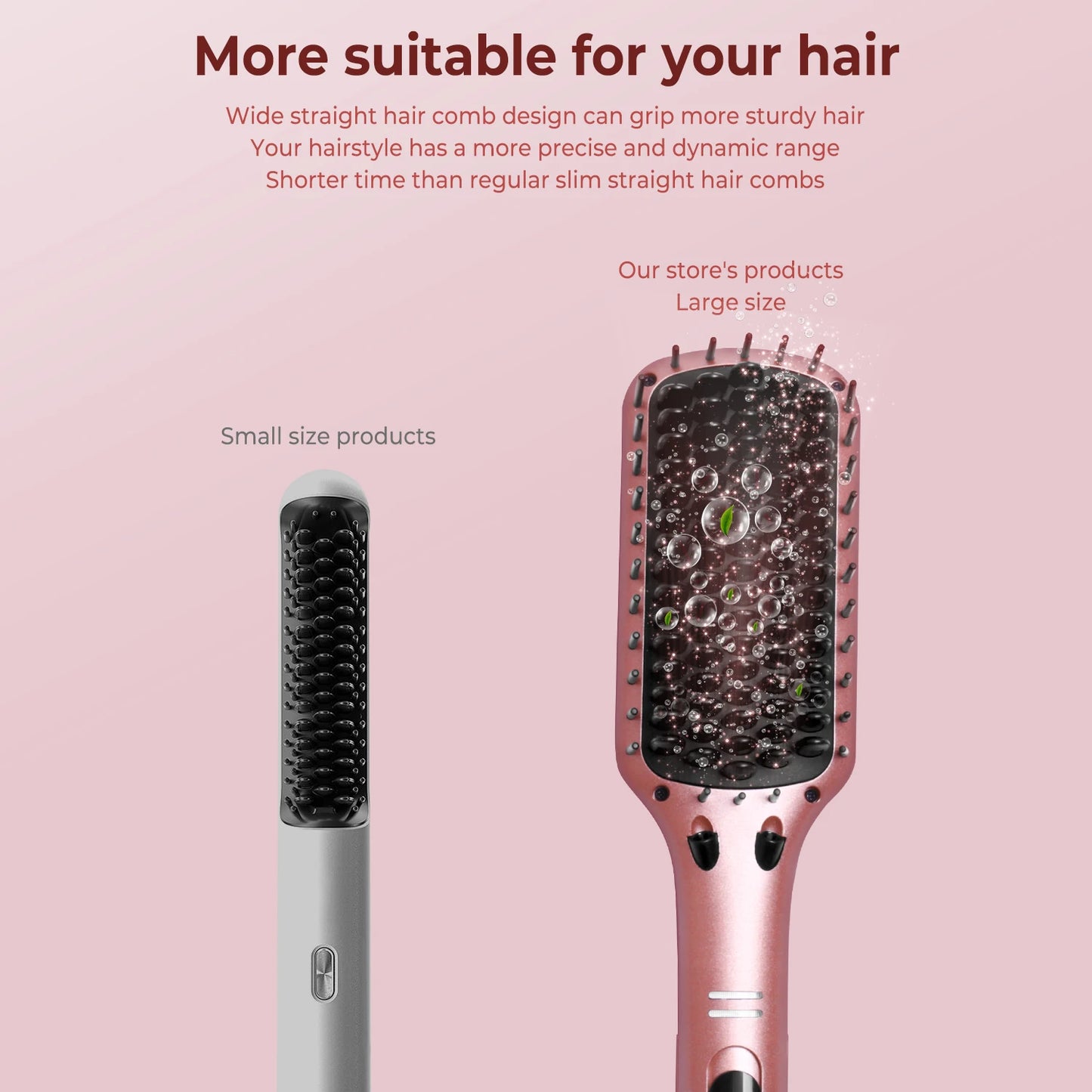 UKLISS Professional Tourmaline Ceramic Hair Straightening Brush – Model WT-020