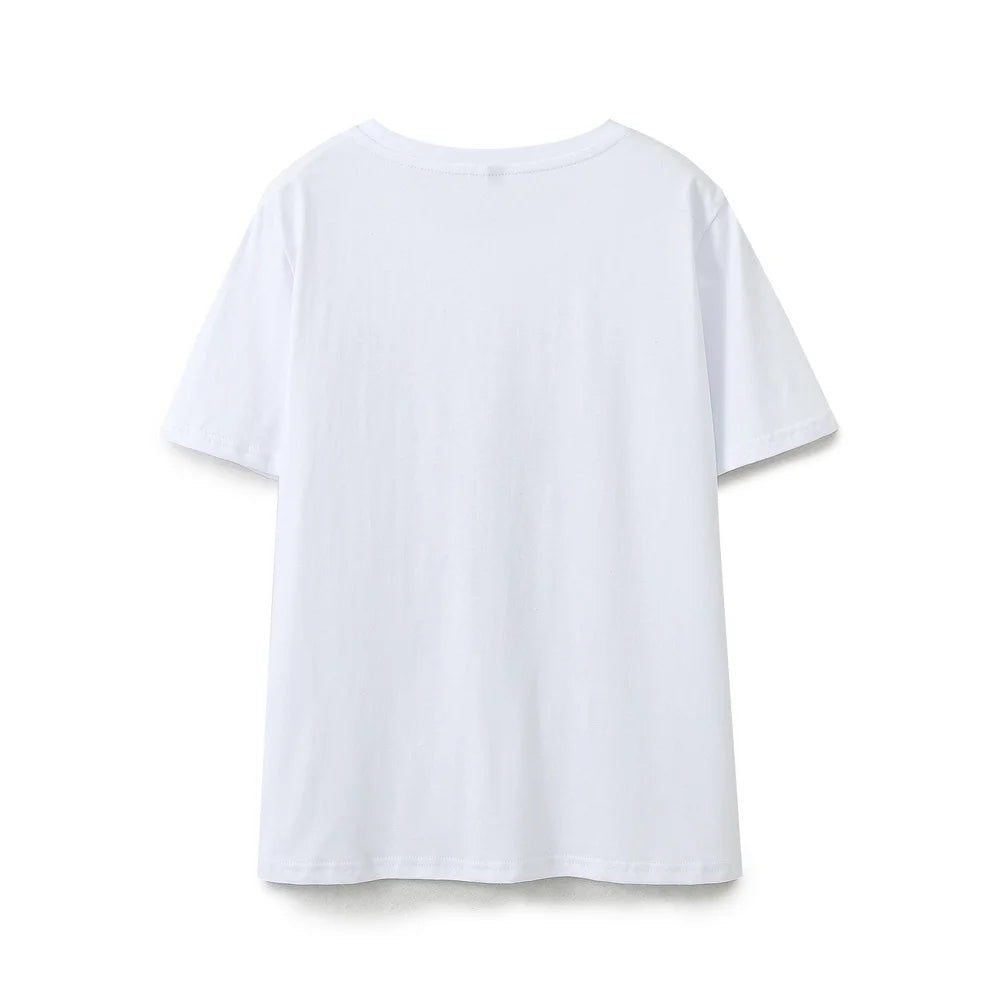 A sexy and stylish solid color tee for women made with high-stretch polyester spandex blend