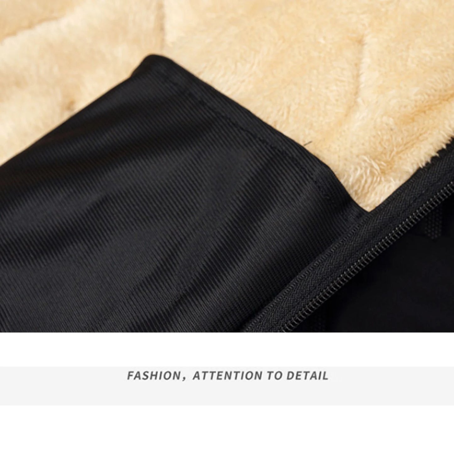 NoEnName_Null Men's Casual Zipper Jacket – Thick Polyester Outerwear for Autumn & Winter