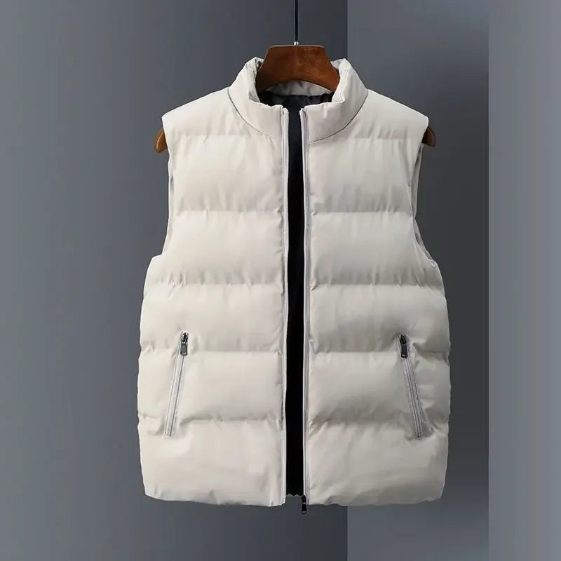2023 Autumn/Winter Men’s Solid Colour Sleeveless Vest - Cozy, Warm, and Versatile
