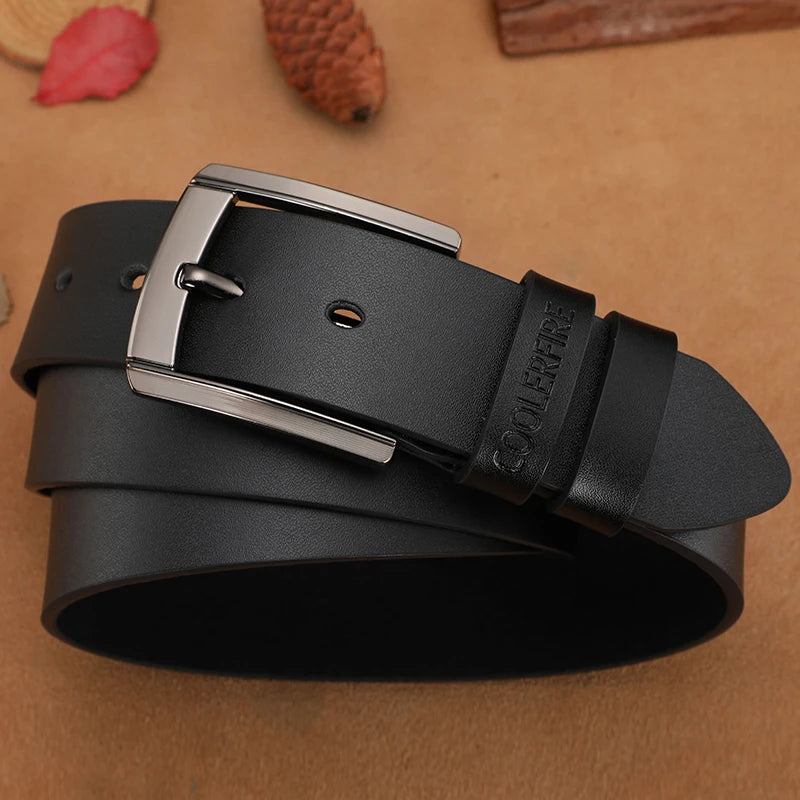 NoEnName_Null Casual PU Belt for Men - Adjustable, Durable, Stylish Accessory