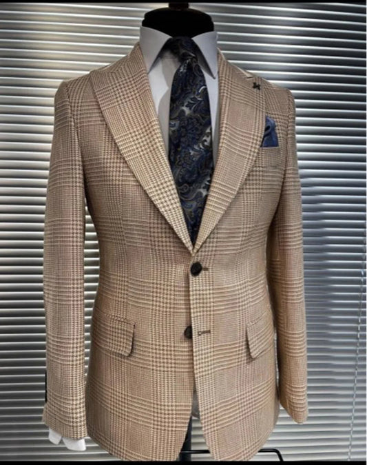 TPSAADE Men’s Smart Casual 2-Piece Suit – Stylish Wedding Jacket & Pant Set