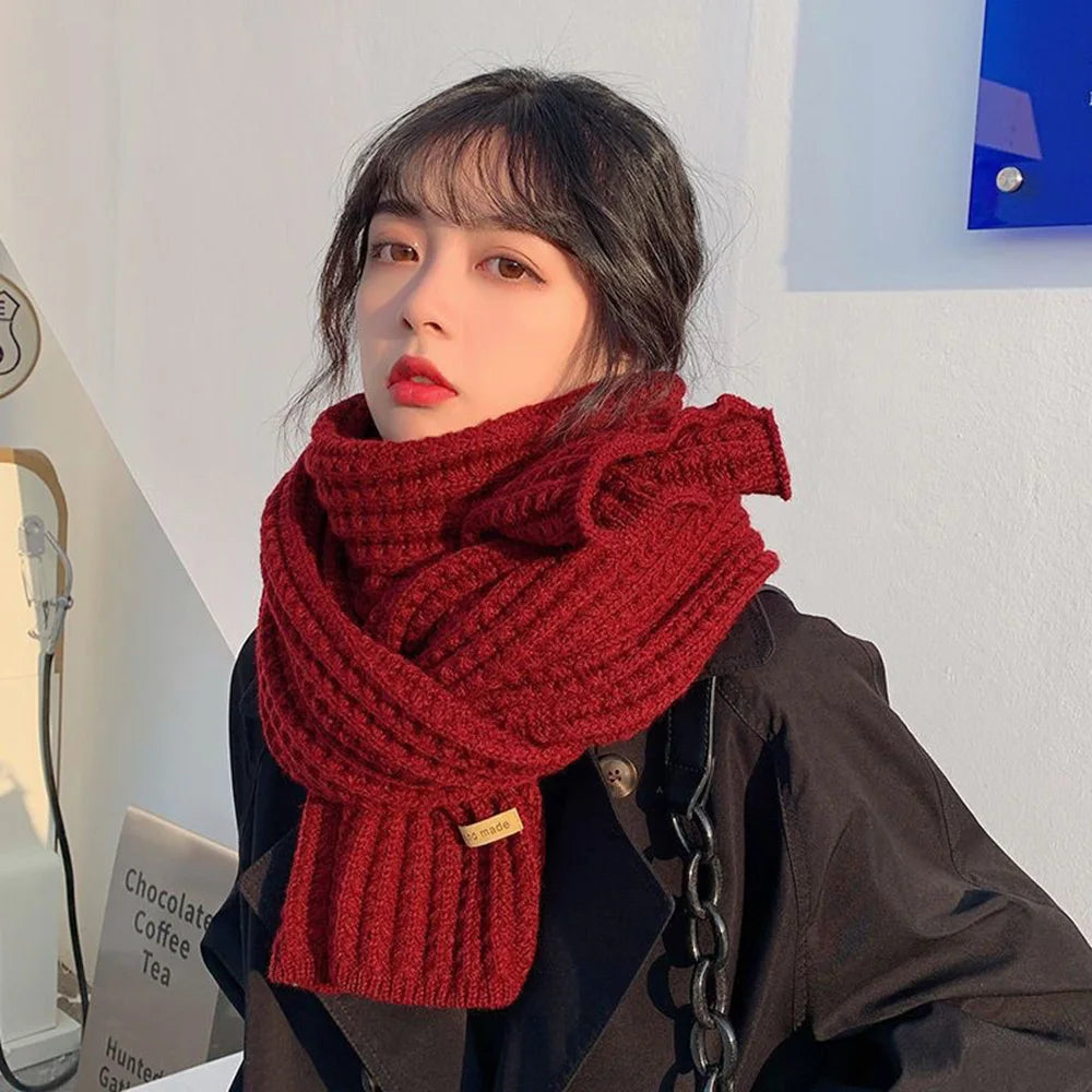YJSFG HOUSE Women Winter Knitted Scarf & Shawl a Fashionable and Warm Cashmere Wrap