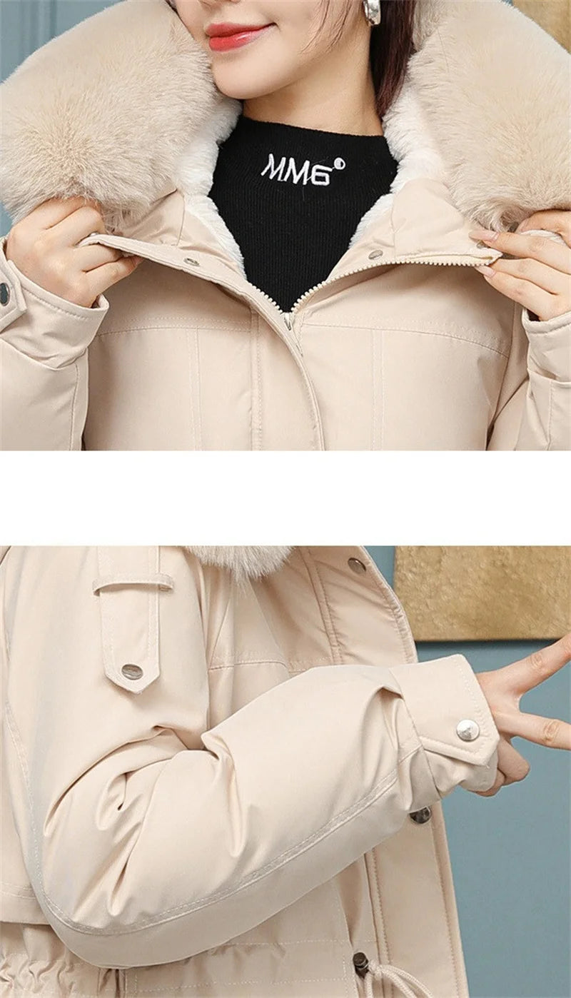 Women's Thick Hooded Winter Jacket - Warm & Stylish