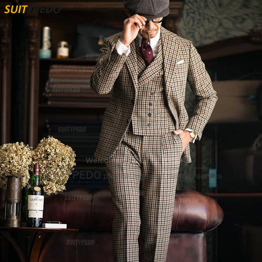 TPSAADE Men’s Smart Casual 2-Piece Suit – Stylish Wedding Jacket & Pant Set