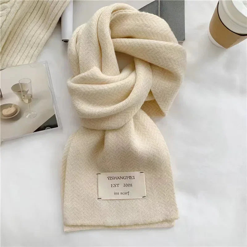 eTya Women's Winter Striped Knit Scarf - Polyester, Linen, Acetate, and Acrylic Fiber Blend