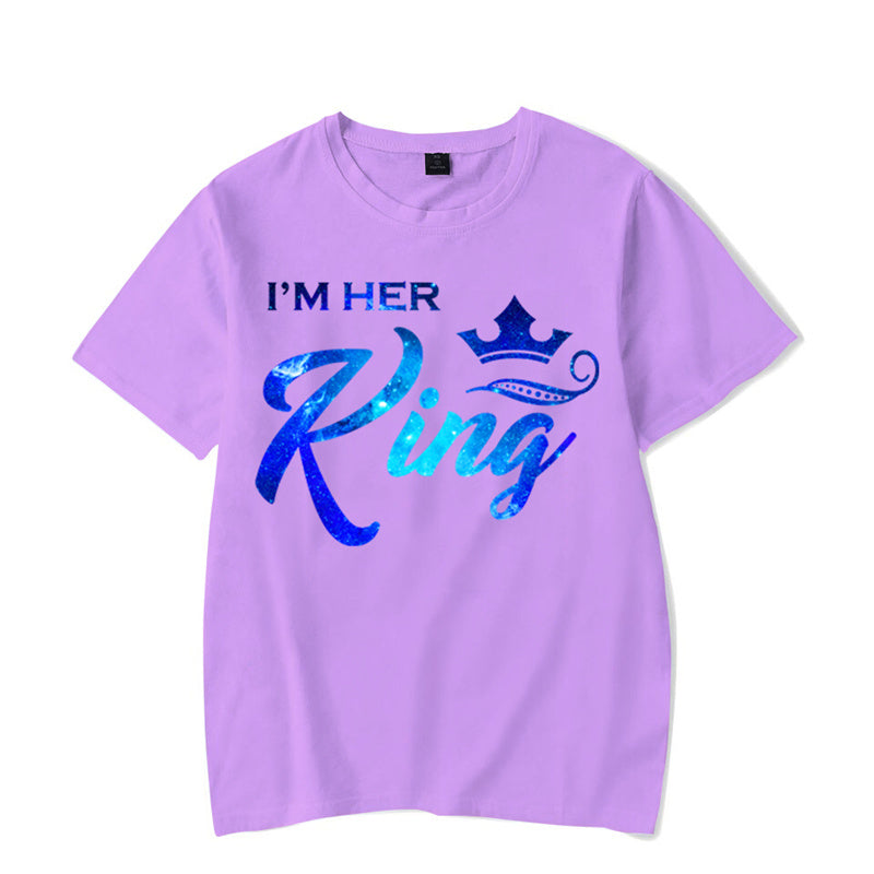 WGTD WISH Funny Animal Print Casual T-Shirt for Women – Summer Couples Matching Tee