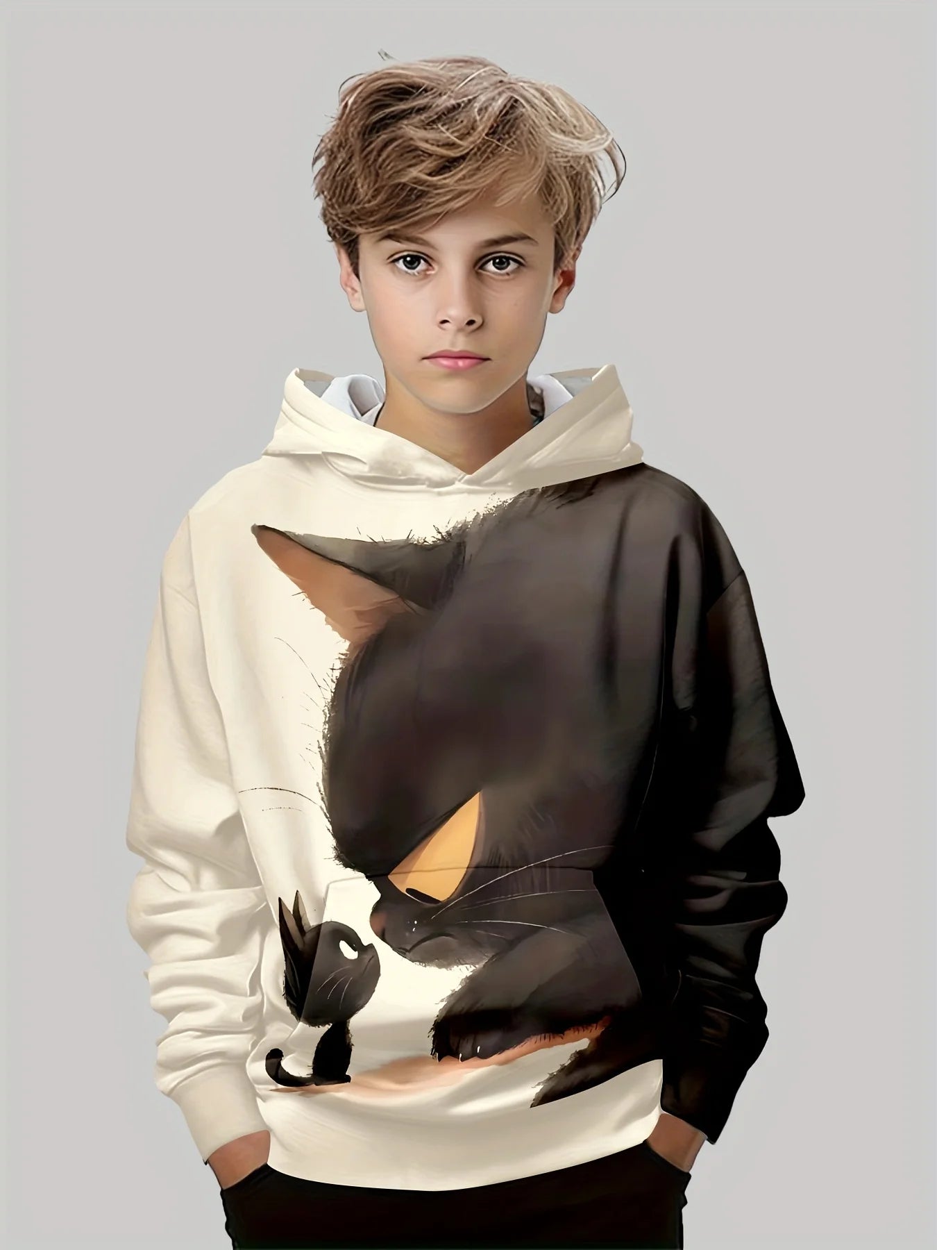 Colorful Cartoon Print Kids Sweatshirt – Casual Pullover for Boys & Girls (Ages 3–12)