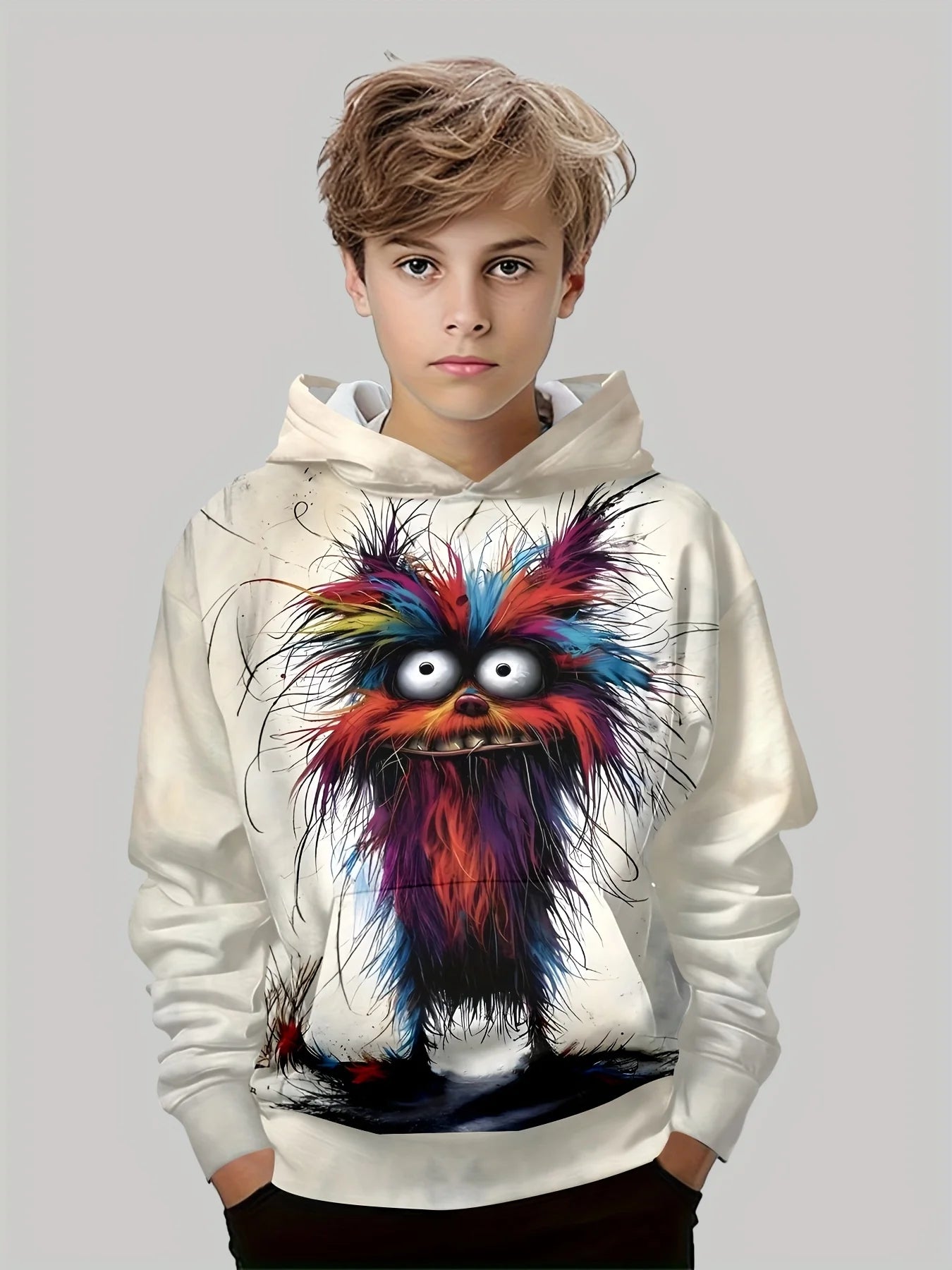 Colorful Cartoon Print Kids Sweatshirt – Casual Pullover for Boys & Girls (Ages 3–12)