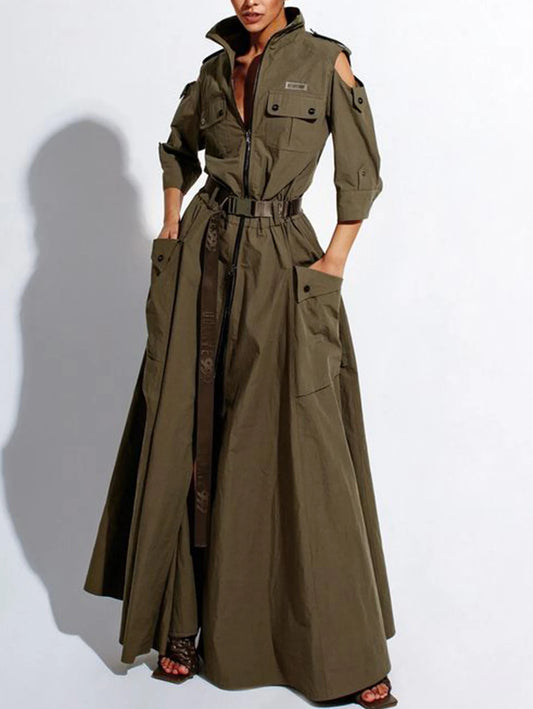 Elegant Ankle-Length A-Line Dress for Women - Streetwear Spring/Summer Collection
