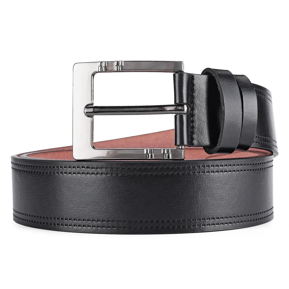 NoEnName_Null Casual PU Belt for Men - Adjustable, Durable, Stylish Accessory