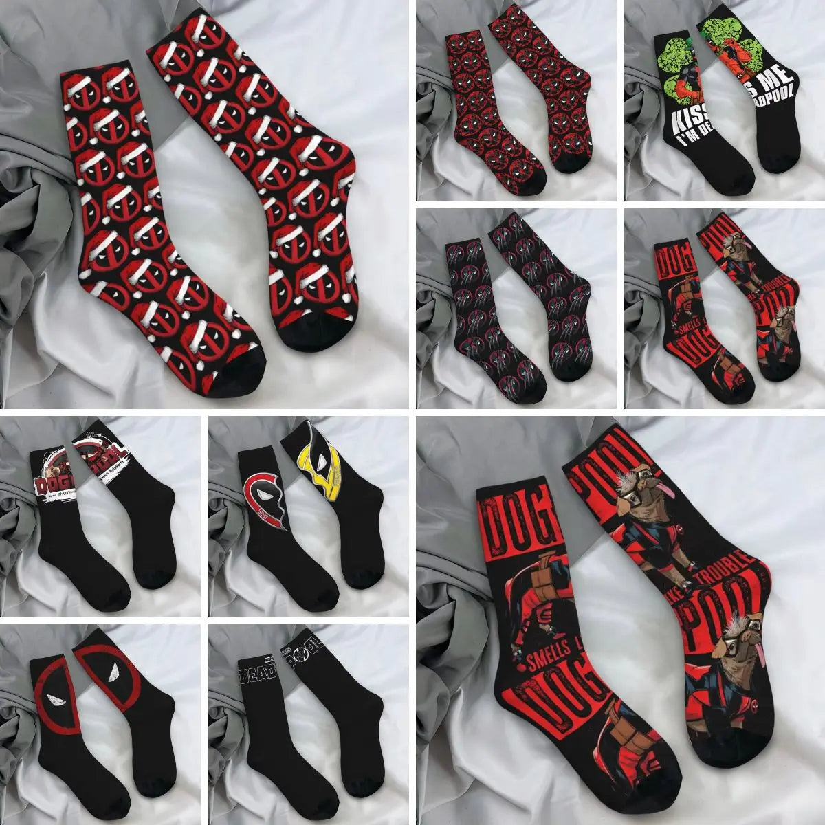 MINISO Deadpool Cosplay Socks - Unisex Movie & TV Accessories