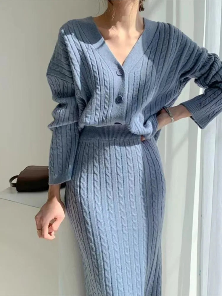 MsChuh Women’s V-Neck Knitted Sheath Dress - Elegant Button-Down, Slim Fit for Office & Casual Wear