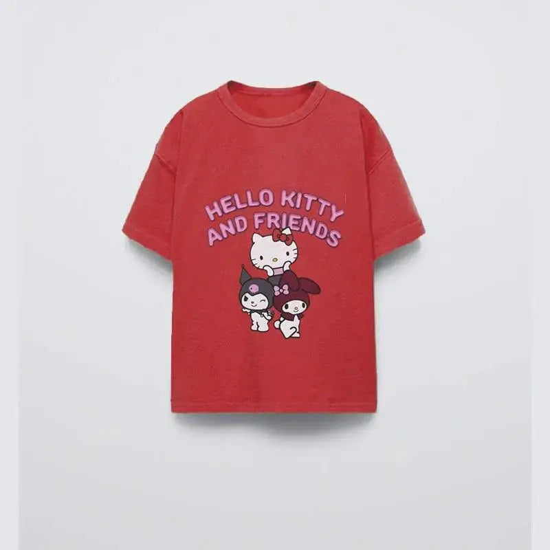 Disney Girls' Cartoon Knit Tee – Casual Summer Top for Ages 7–13
