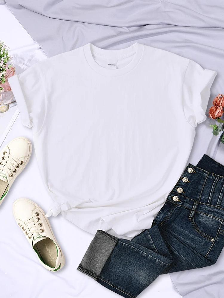 Summer Women Solid Color T-Shirts Comfortable All-Match Multicolor Clothes Loose O-Neck Short Sleeve Casual Female Tops