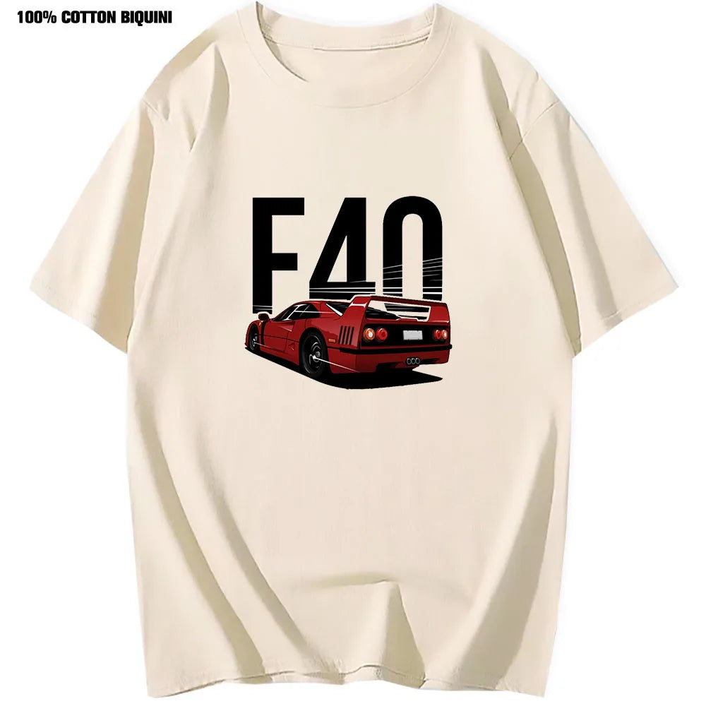 BIQUINI Men's Casual O-Neck Cotton Print Tee - Breathable and Moisture-Wicking for Spring & Summer
