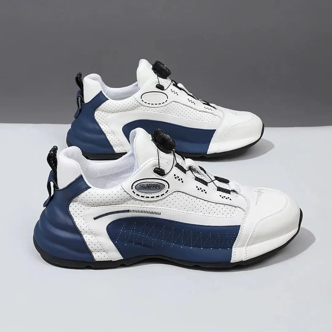 SBIP Microfibre Patchwork Button-Closure Casual Shoes - Stylish Comfort for Spring & Autumn