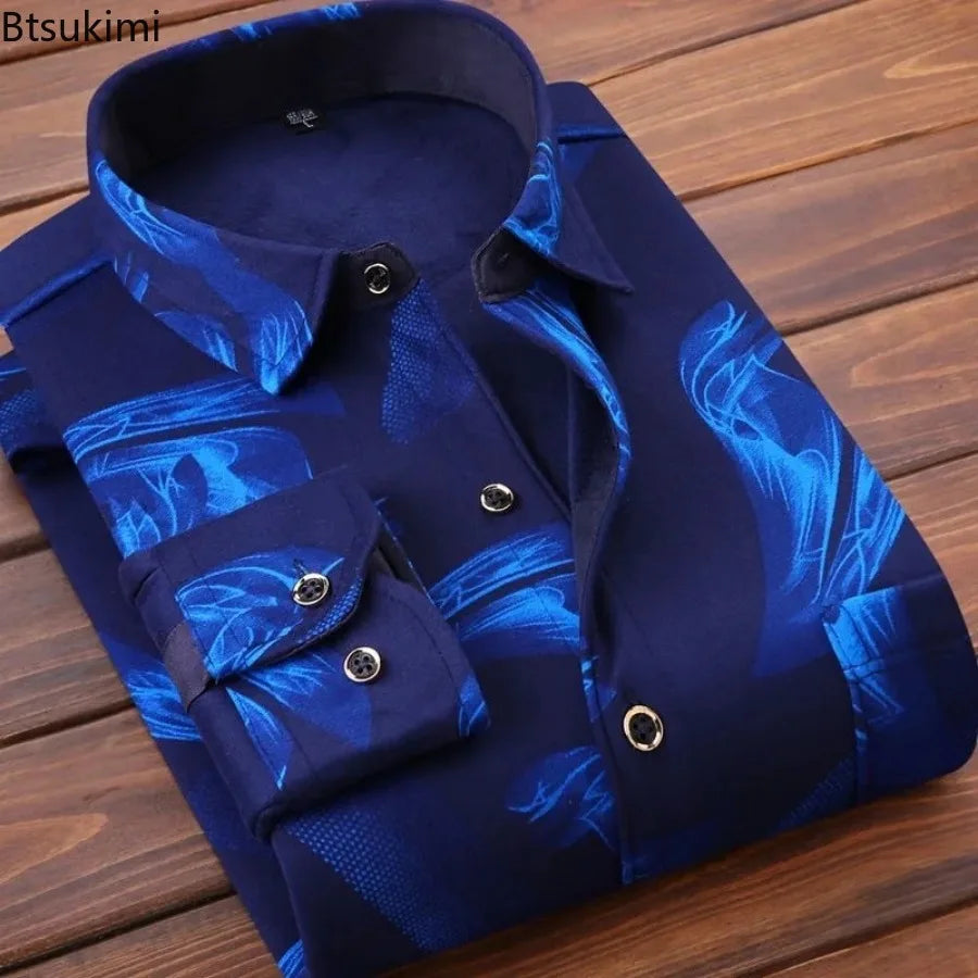 Btsukimi Men’s Plaid Casual Shirt - Classic, Comfortable, and Perfect for Autumn & Winter