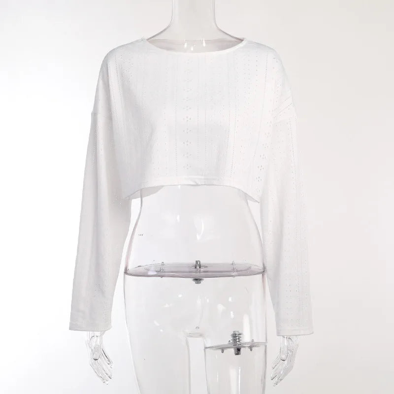 CYSAYS Women’s Casual Pullover Top with Hollow Out Details & Flare Sleeves – Summer 2024 Collection