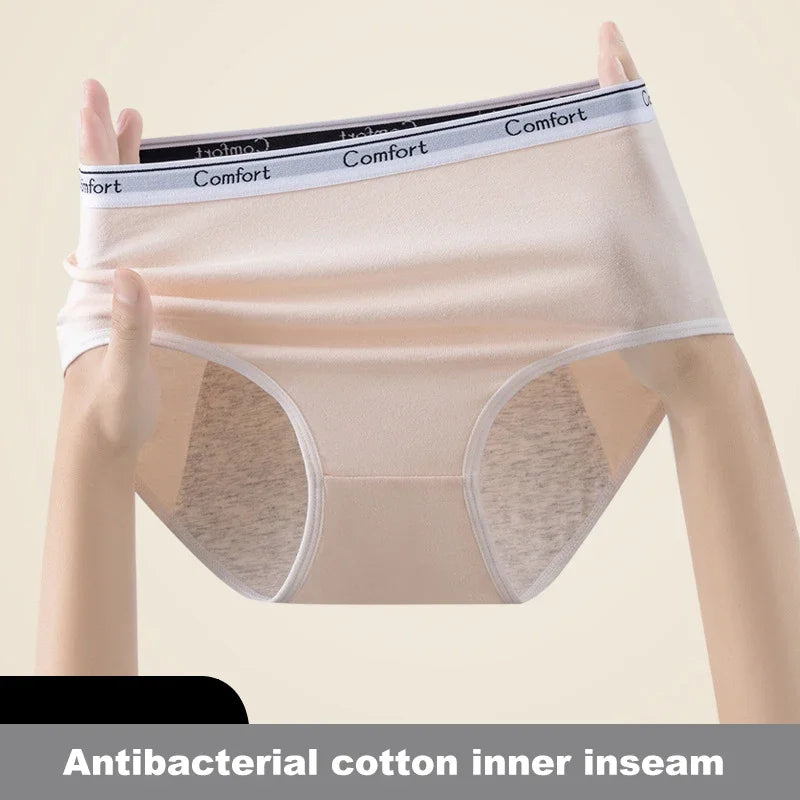 Chen Asta Women High-Rise Cotton Briefs Comfortable & Soft Menstrual Panties (Multiple Sizes)