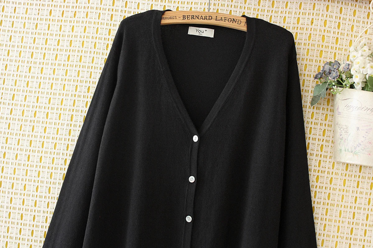 Women’s Slim Fit Single-Breasted V-Neck Casual Cardigan – Autumn/Winterr