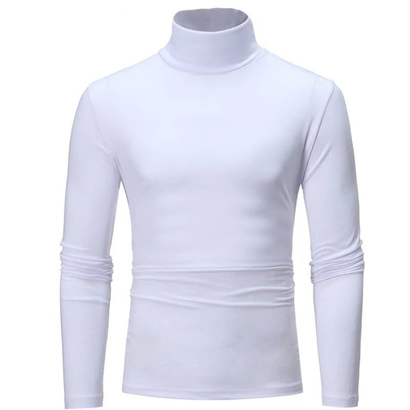GAOKE Men's Turtleneck Smart Casual Tee – Autumn/Winter Sustainable Top