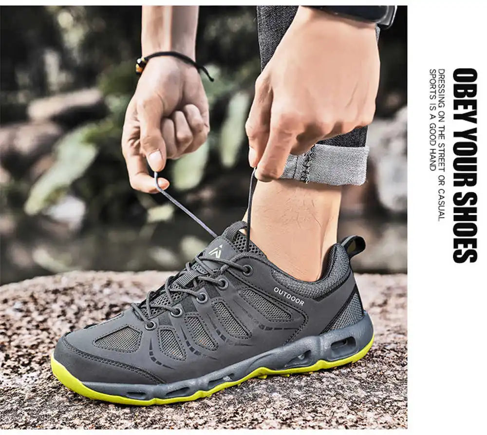 Wolf Who Men’ss Breathable Mesh Sneakers - All-Terrain Quick Drying Casual Sports Shoes