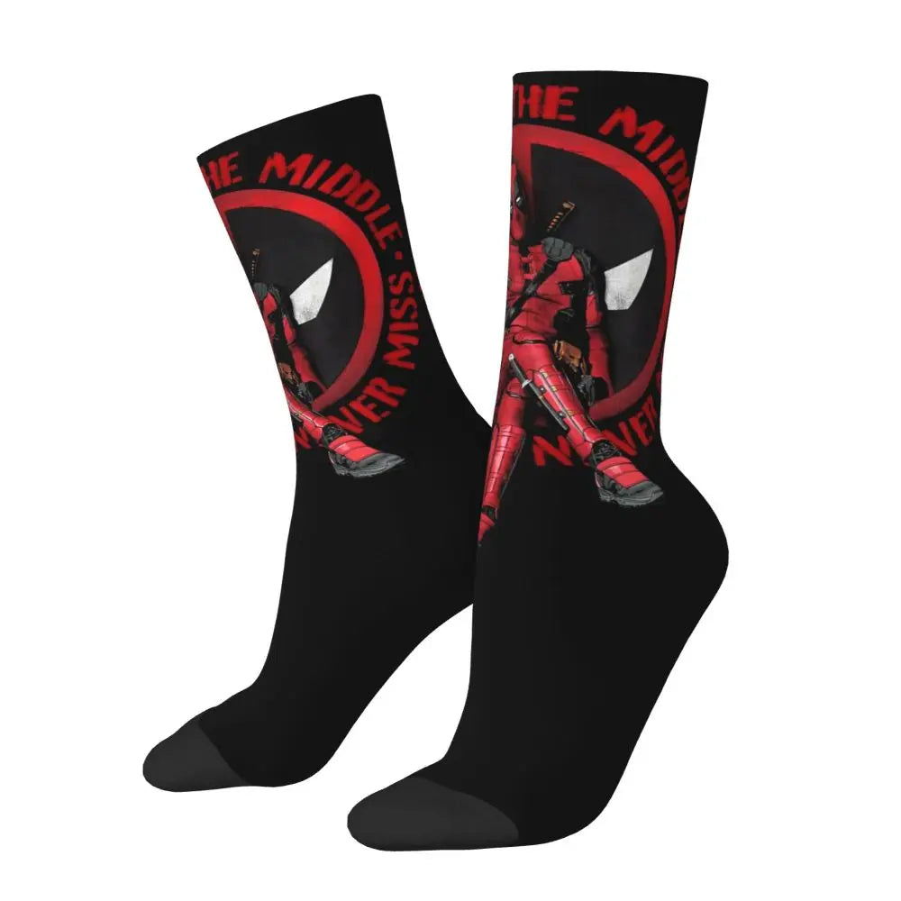 MINISO Deadpool Cosplay Socks - Unisex Movie & TV Accessories