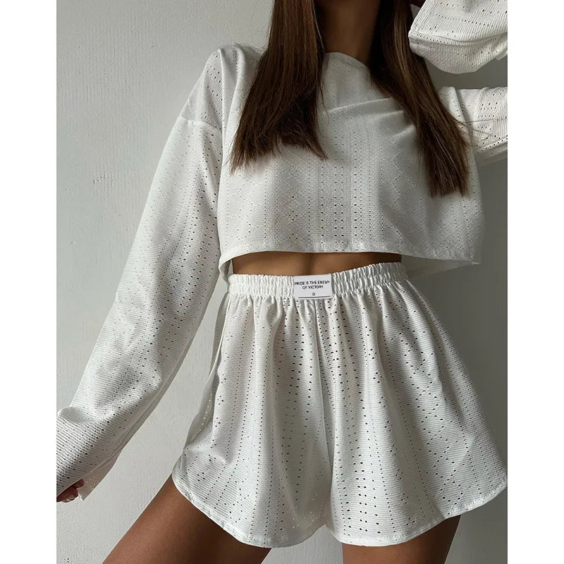 CYSAYS Women’s Casual Pullover Top with Hollow Out Details & Flare Sleeves – Summer 2024 Collection