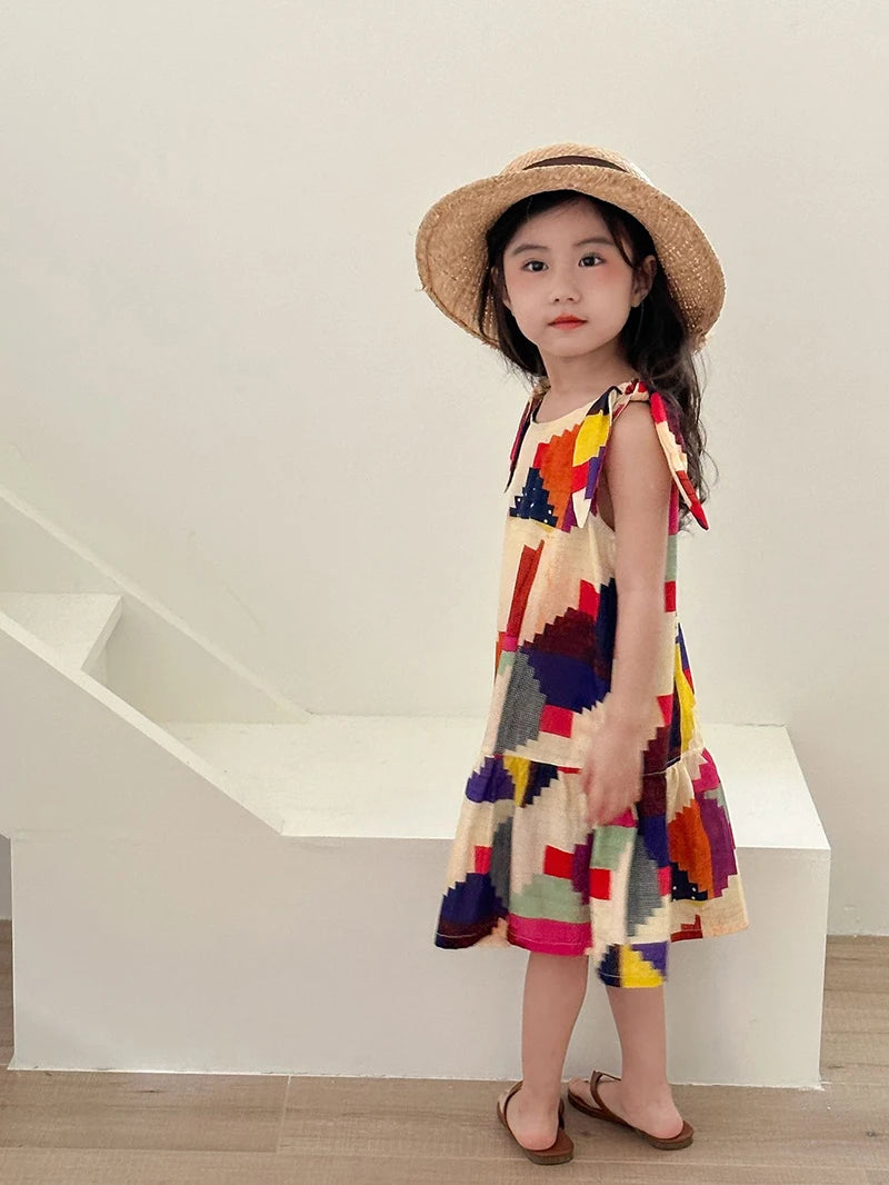 MILANCEL Summer Cotton Clothing Set for Kids (Ages 4-6Y) – Unisex Vacation Outfit with Printed Shirt and Shorts