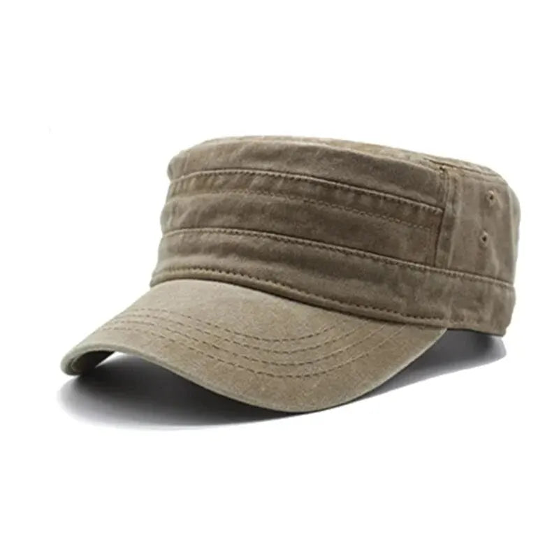 NoEnName_Null Men's Military Hat - Cotton, Sun Protection, Outdoor Gear for All Seasons