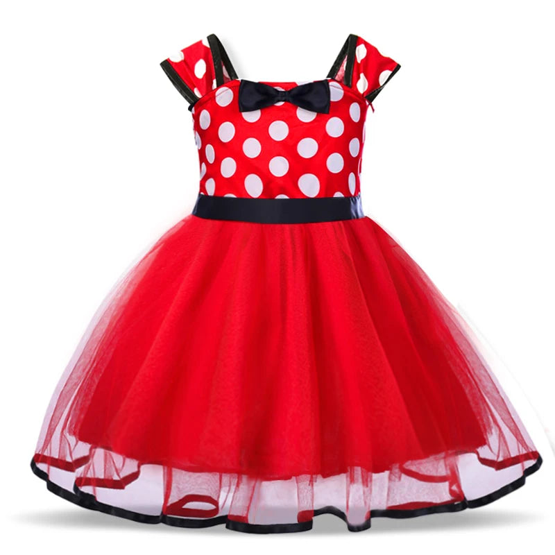 RBVH Baby Girl’s A-Line Polka Dot Dress with Bow – All-Season Fashion
