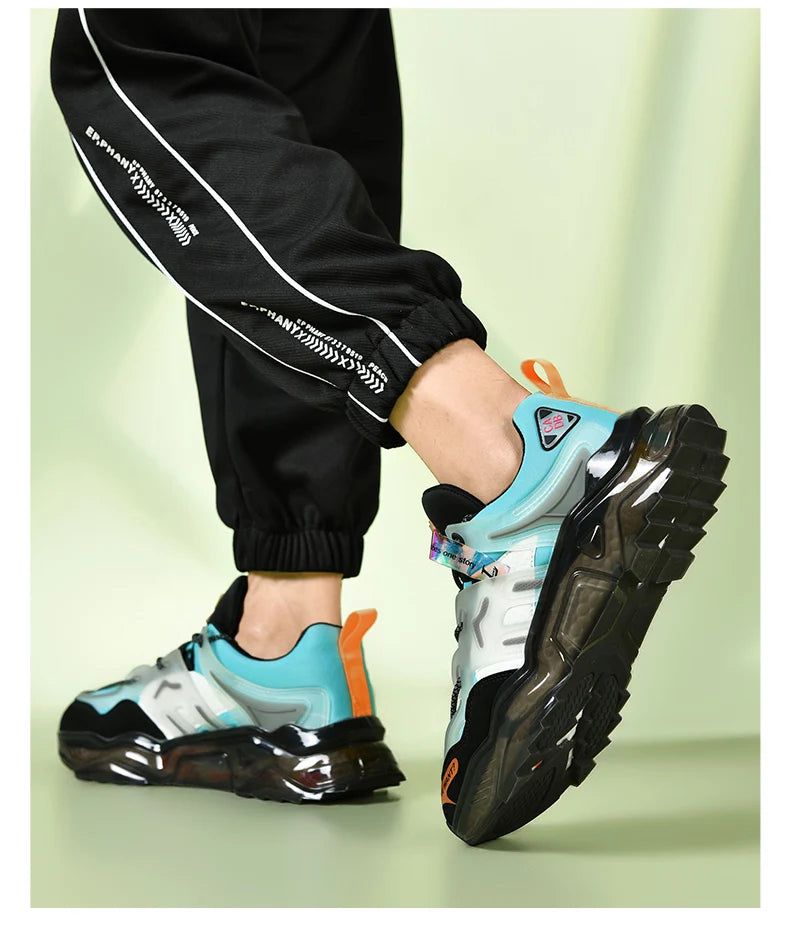 Yuzhy Men's Breathable Casual Lace-Up Shoes - Winter-Ready, Anti-Odor Sneakers
