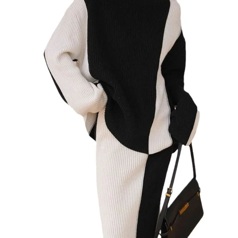 NoEnName_Null Women's Winter Splice Plush Scarf – Stylish & Cozy Casual Accessory