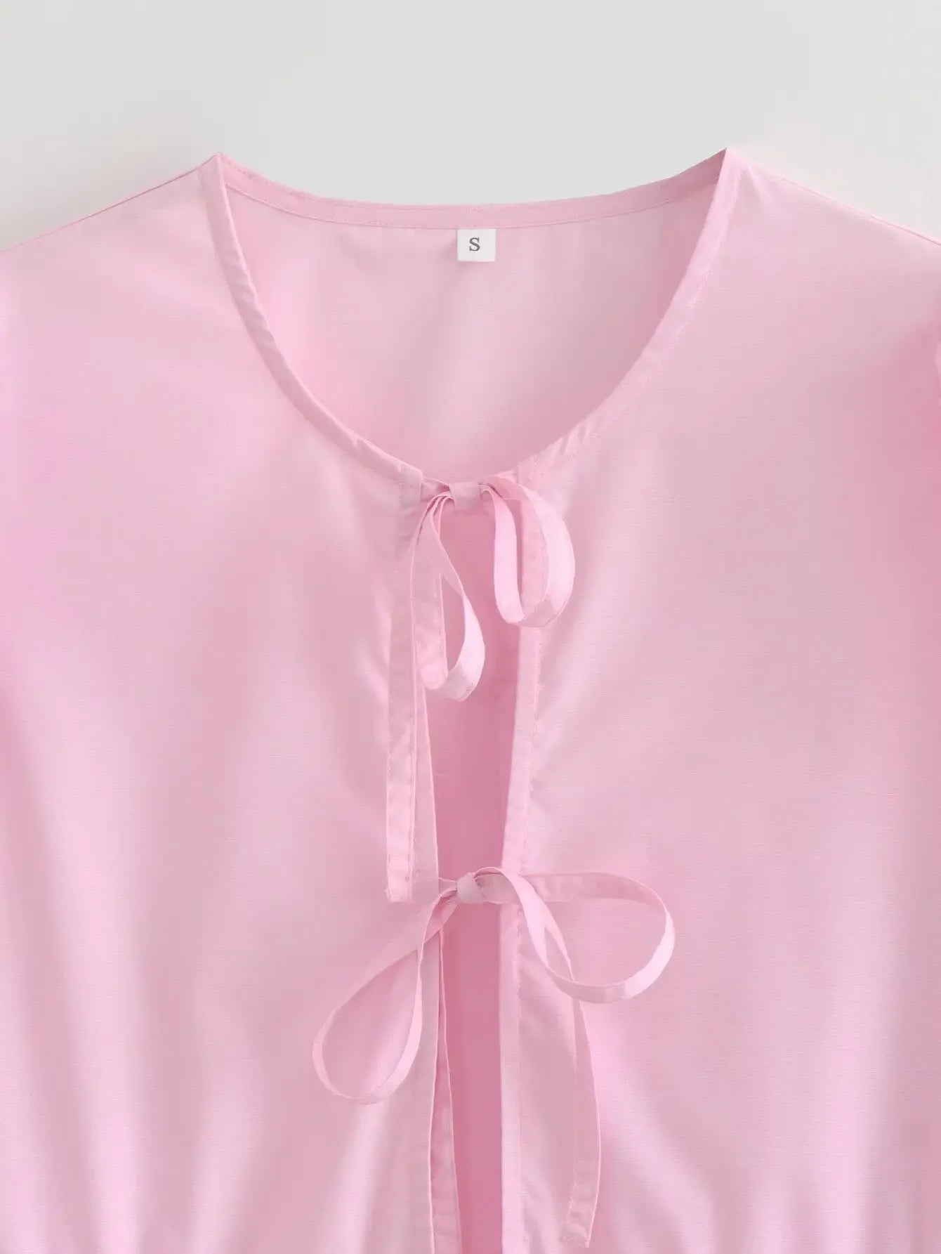 ASDS Women's Vintage Ruffled O-Neck Loose Fit Long Casual Shirt – Puff Sleeve, Single Breasted, Polyester Broadcloth