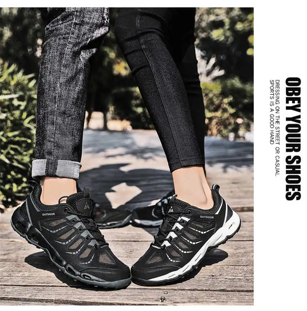 Wolf Who Men’ss Breathable Mesh Sneakers - All-Terrain Quick Drying Casual Sports Shoes