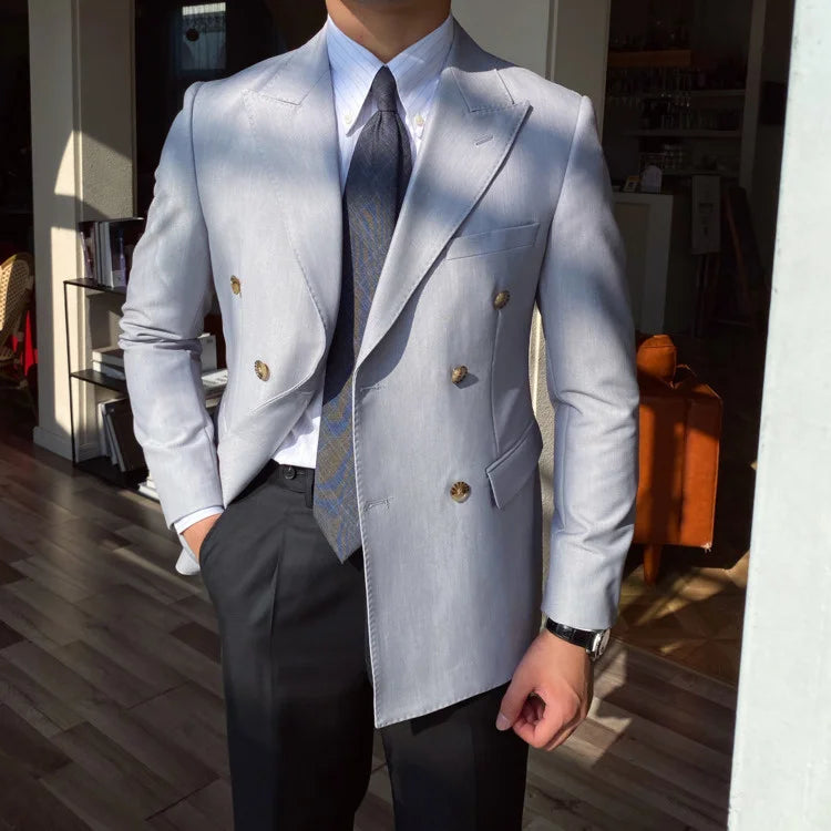 NSTOPOS Men's England Style Slim Fit Blazer - Casual & Stylish Blazer Jacket for Men