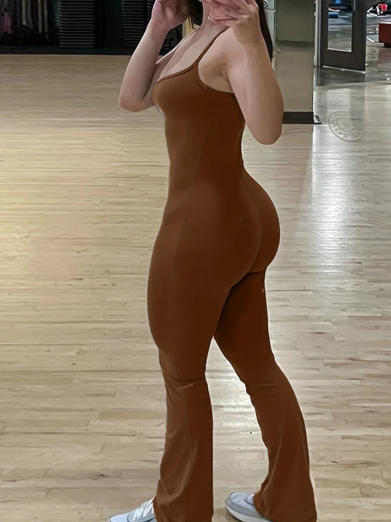 NoEnName_Null Women's Casual Solid Full-Length Jumpsuit - Spring/Summer Collection