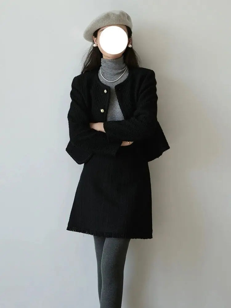 Miss Tough Women's Casual A-Line Mini Dress with Bow, Ruched & Lace Decoration – Autumn/Winter Collection