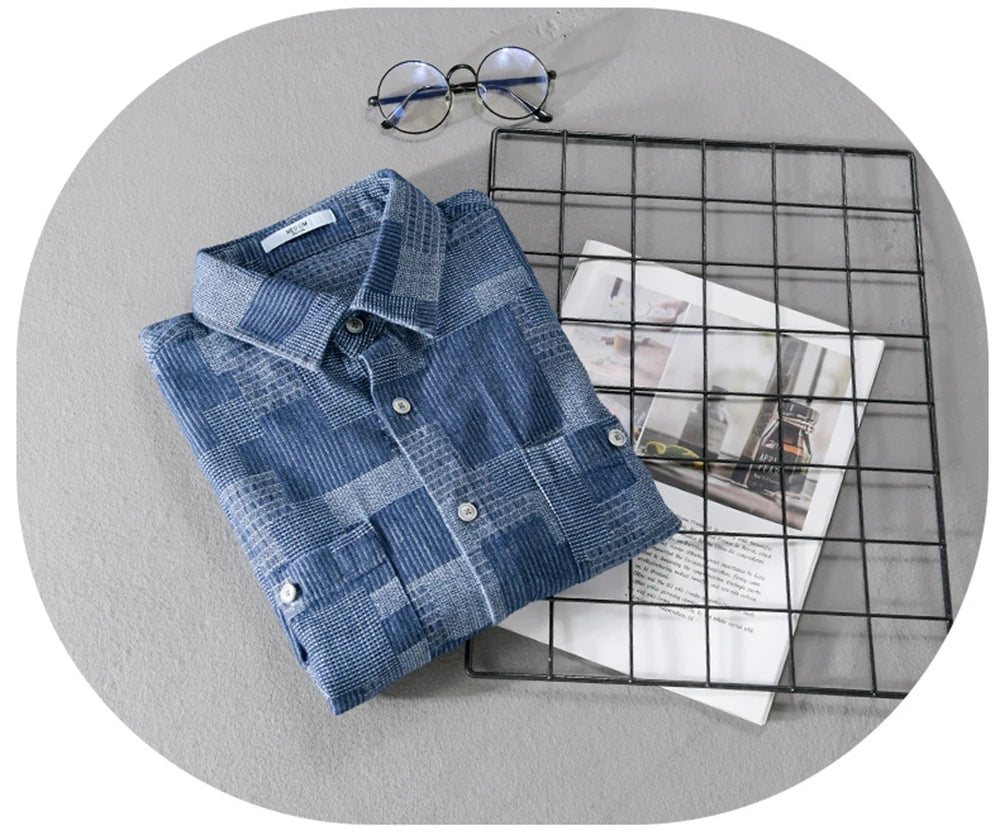 Summer cargo shirts men fashion short sleeve shirt workwear Tops loose Casual jeans for Young men